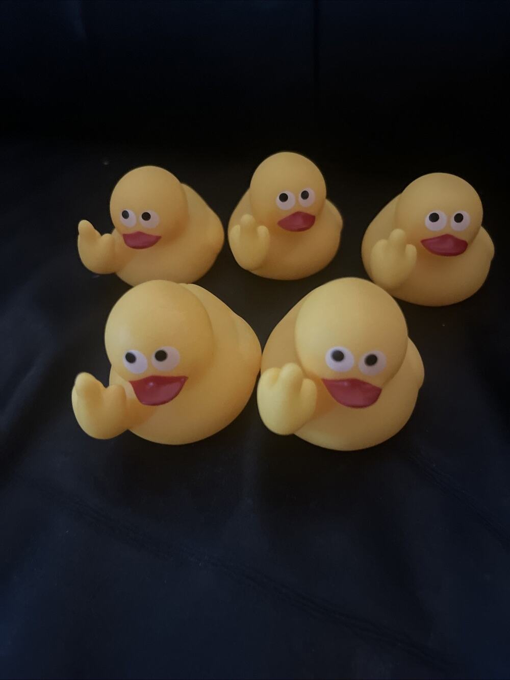 Rude Baby Ducks Giving You The Feather (set of 5)